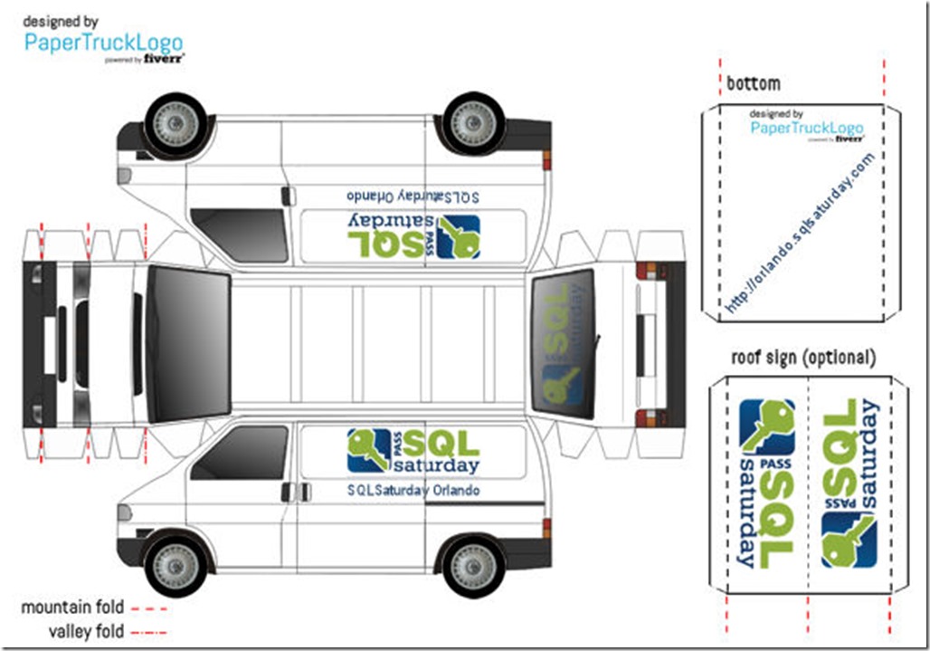 PaperTruckLogo_papercraft_delivery_van_SQLSaturday